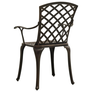 Set mobilier bistro, 5 piese, bronz, aluminiu turnat - Img 6
