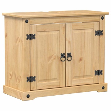 Set mobilier de baie „Corona”, 2 piese, lemn masiv de pin - Img 8