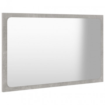 Set mobilier de baie, 2 piese, gri beton, PAL - Img 7