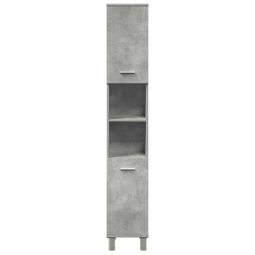 Set mobilier de baie, 4 piese, gri beton, lemn compozit - Img 6