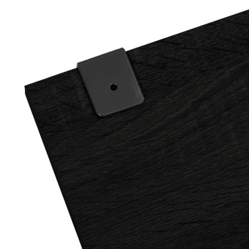 Set mobilier de baie, 5 piese, negru, lemn prelucrat - Img 6