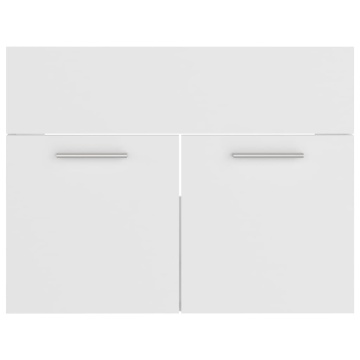 Set mobilier de baie, alb, lemn prelucrat - Img 7