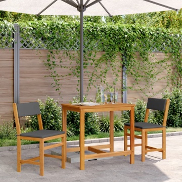 Set mobilier de balcon cu perne, 3 piese, lemn masiv acacia - Img 1