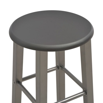 Set mobilier de bar, 3 piese, antracit, lemn și oțel - Img 7