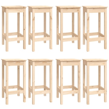 Set mobilier de bar, 9 piese, lemn masiv de pin - Img 3