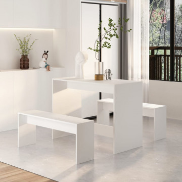 Set mobilier de bucătărie, 3 piese, alb, PAL - Img 3