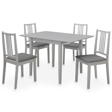 Set mobilier de bucătărie, 5 piese, gri, MDF - Img 1