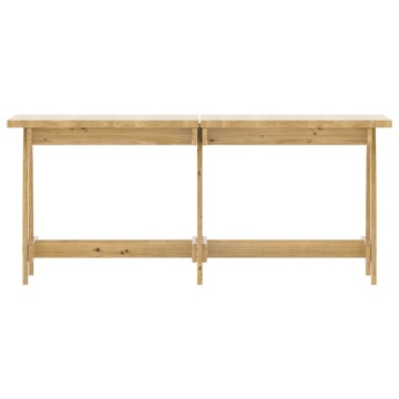 Set mobilier de exterior, 3 piese, lemn de pin tratat - Img 4