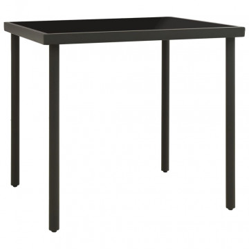 Set mobilier de exterior, 3 piese, oțel - Img 3