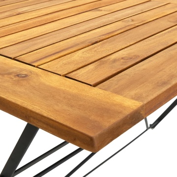 Set mobilier de exterior pliabil, 5 piese, lemn masiv de acacia - Img 7