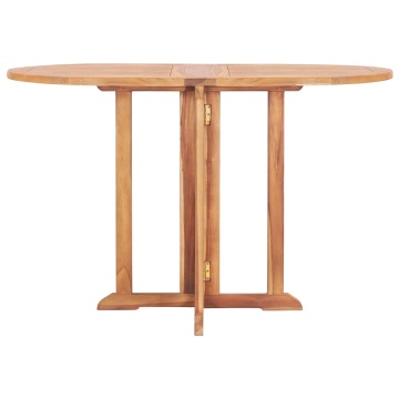 Set mobilier de exterior pliabil, 5 piese, lemn masiv de tec - Img 3