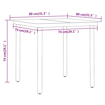 Set mobilier de grădină, 3 piese, gri și negru - Img 6