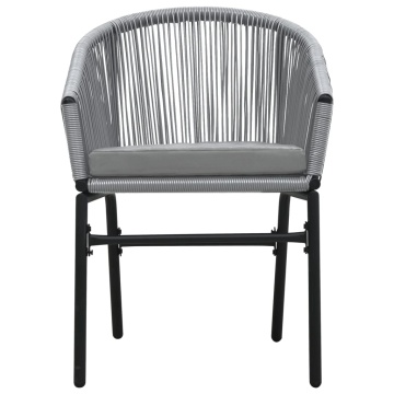 Set mobilier de grădină, 3 piese, gri - Img 8