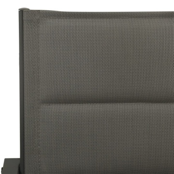 Set mobilier de grădină, 3 piese, negru, textilenă și oțel - Img 5