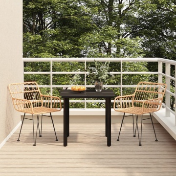 Set mobilier de grădină, 3 piese, poliratan - Img 1