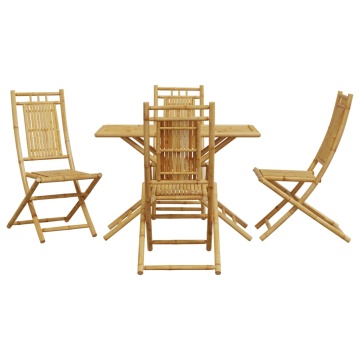 Set mobilier de grădină, 5 piese, bambus - Img 3