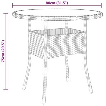Set mobilier de grădină, 5 piese, bej, poliratan - Img 7