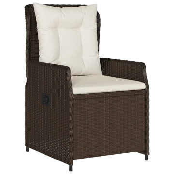 Set mobilier de grădină, 5 piese, cu perne, maro, poliratan - Img 3