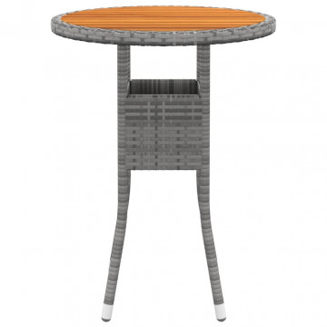 Set mobilier de grădină, 5 piese, gri, poliratan - Img 5