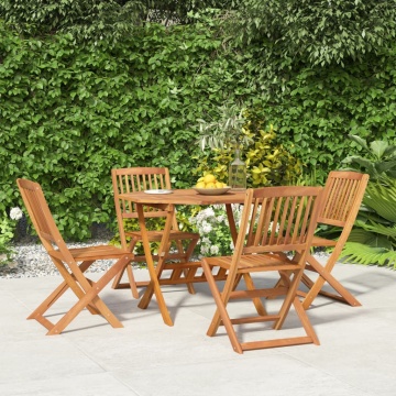 Set mobilier de grădină, 5 piese, lemn masiv de acacia - Img 1
