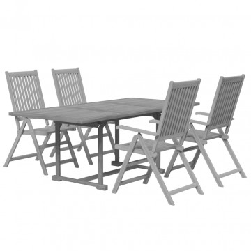 Set mobilier de grădină, 5 piese, lemn masiv de acacia - Img 3