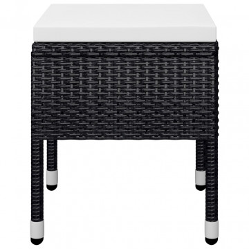 Set mobilier de grădină, 5 piese, negru - Img 7