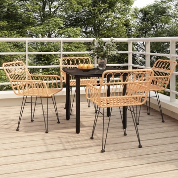 Set mobilier de grădină, 5 piese, poliratan - Img 1