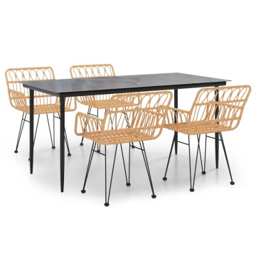 Set mobilier de grădină, 5 piese, poliratan - Img 2