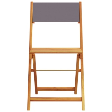 Set mobilier de grădină 5 piese textil antracit/lemn masiv - Img 4
