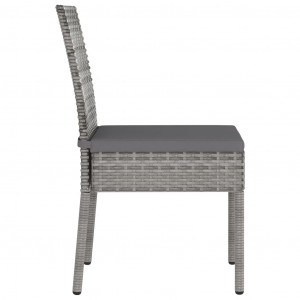 Set mobilier de grădină, 7 piese, gri, poliratan - Img 7
