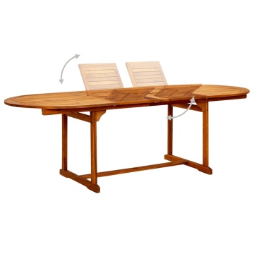 Set mobilier de grădină, 7 piese, lemn masiv de acacia - Img 8