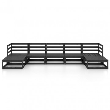 Set mobilier de grădină, 7 piese, lemn masiv de pin - Img 3