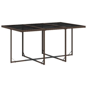 Set mobilier de grădină cu perne, 11 piese, maro, poliratan - Img 4