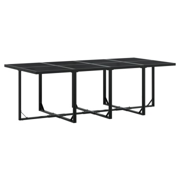 Set mobilier de grădină cu perne, 13 piese, negru, poliratan - Img 8
