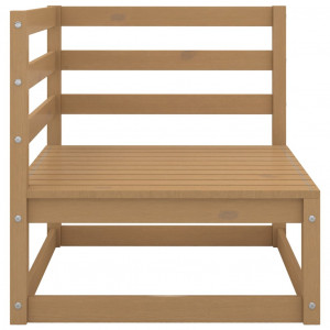 Set mobilier de grădină cu perne, 2 piese, maro miere, lemn pin - Img 2