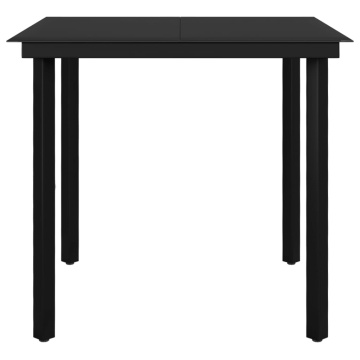 Set mobilier de grădină cu perne, 3 buc, poliratan și sticlă - Img 5