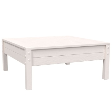 Set mobilier de grădină cu perne, 3 piese, alb, lemn masiv pin - Img 8