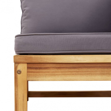 Set mobilier de grădină cu perne, 3 piese, lemn masiv acacia - Img 6