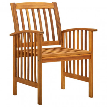 Set mobilier de grădină cu perne, 3 piese, lemn masiv salcâm - Img 5