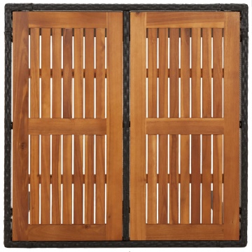 Set mobilier de grădină cu perne, 5 piese, negru, poliratan - Img 7