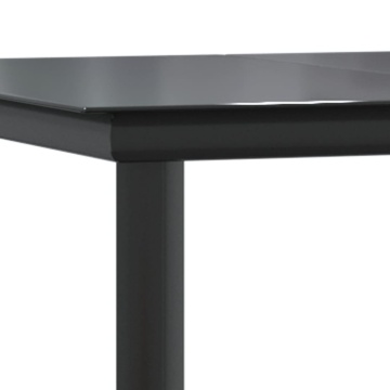 Set mobilier de grădină cu perne, 5 piese, negru, poliratan - Img 6