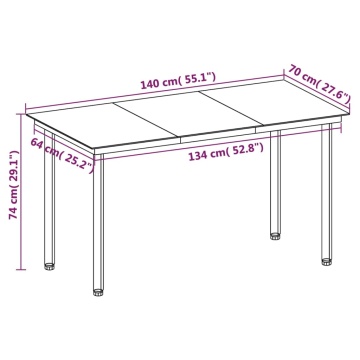 Set mobilier de grădină cu perne 5 piese poliratan & sticlă - Img 6