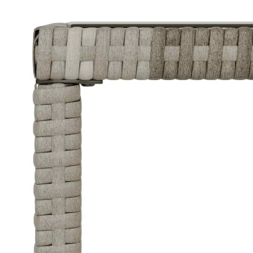 Set mobilier de grădină cu perne, 6 piese, gri, poliratan - Img 5