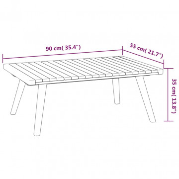 Set mobilier de grădină cu perne, 6 piese, lemn masiv acacia - Img 4