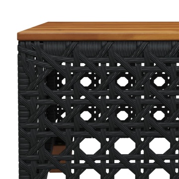 Set mobilier de grădină cu perne, 6 piese, negru, poliratan - Img 7