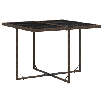 Set mobilier de grădină cu perne, 9 piese, maro, poliratan - Img 4
