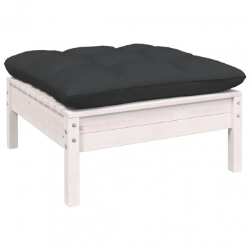 Set mobilier de grădină cu perne antracit, 5 piese, lemn pin - Img 4