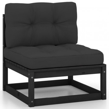 Set mobilier grădină cu perne, 11 piese, lemn masiv de pin - Img 4