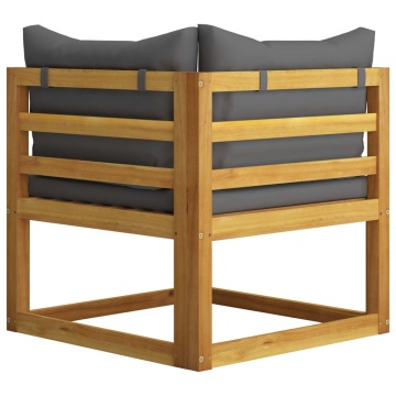 Set mobilier grădină cu perne, 12 piese, lemn masiv de acacia - Img 5