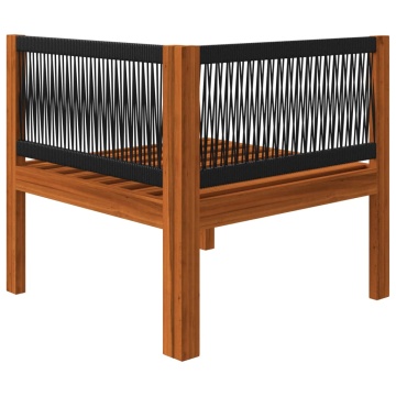 Set mobilier grădină cu perne, 6 piese, crem lemn masiv acacia - Img 6